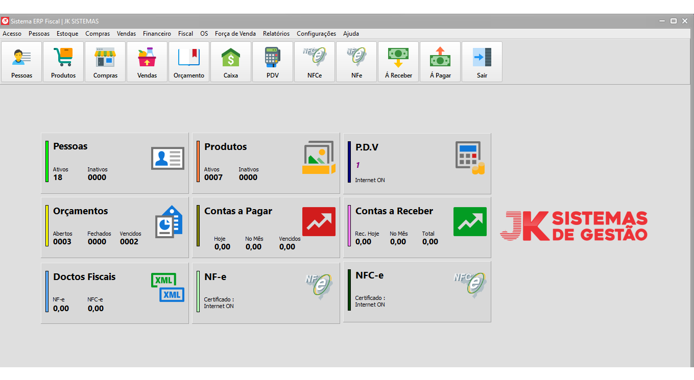 Tela Principal do Retaguarda